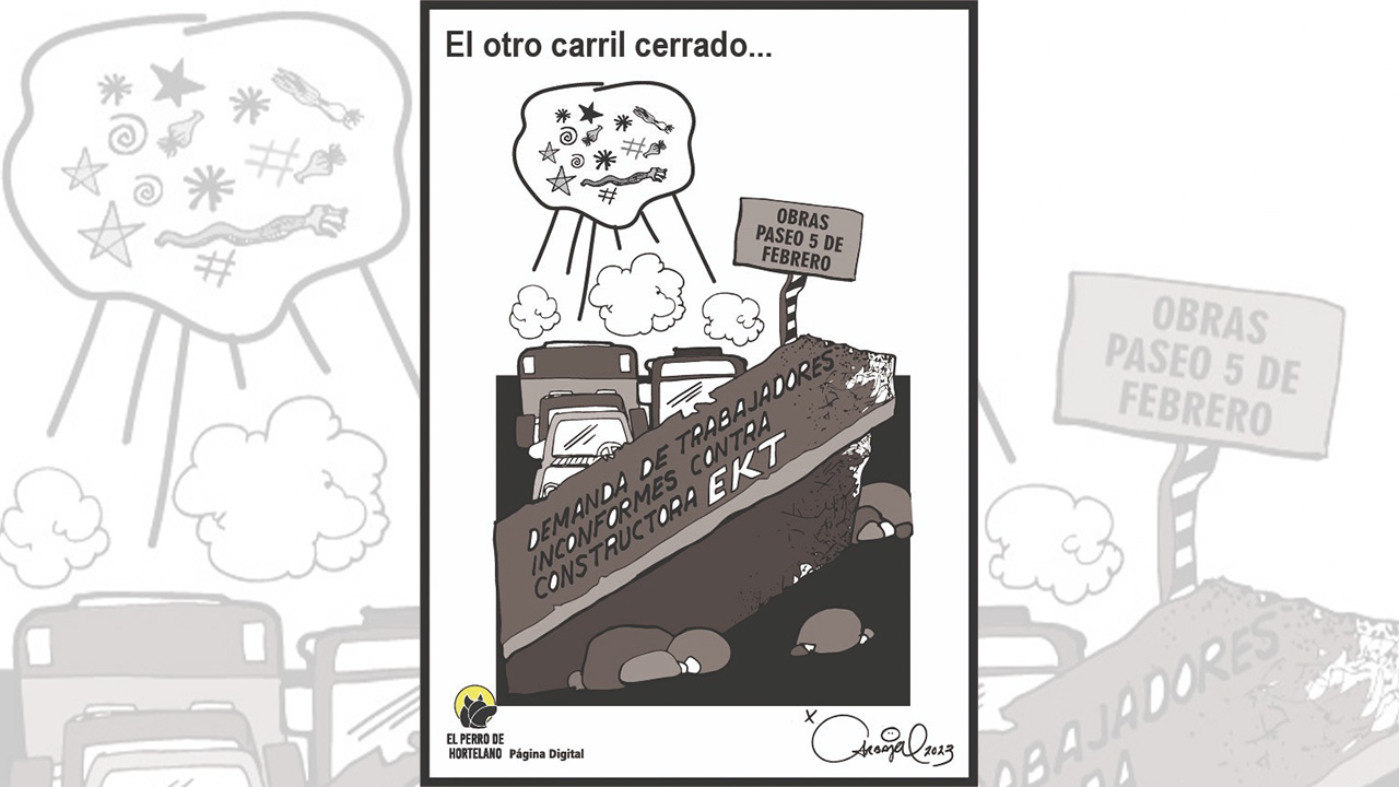 El otro carril cerrado...