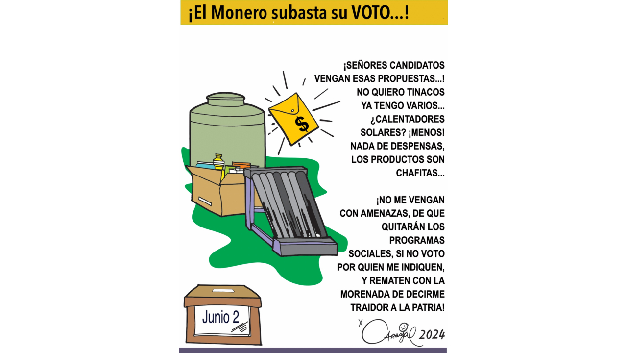 ¡El monero subasta su voto!