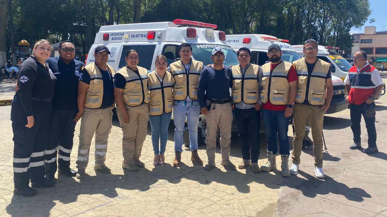 Un Minuto de Silencio en Simulacro de Apizaco en Honor a Víctimas de Sismos