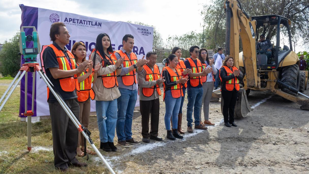 Apetatitlán impulsa obras de infraestructura para mejorar la salubridad y calidad de vida