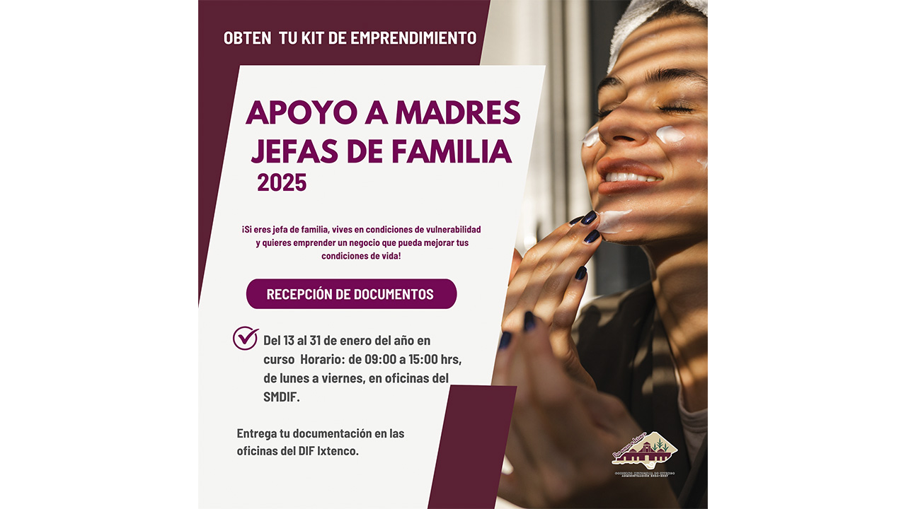 Convoca Ixtenco a las mujeres de la población a inscribirse al programa “Mujeres Jefas de Familia 2025”