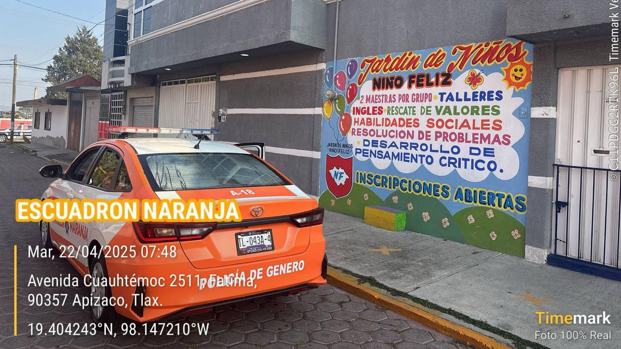 Policía de Apizaco fortalece la seguridad escolar con el operativo “escuela segura”