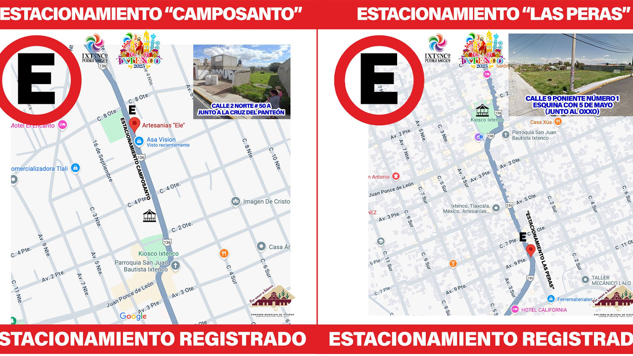 Promueven estacionamientos seguros durante la Feria Ixtenco 2025