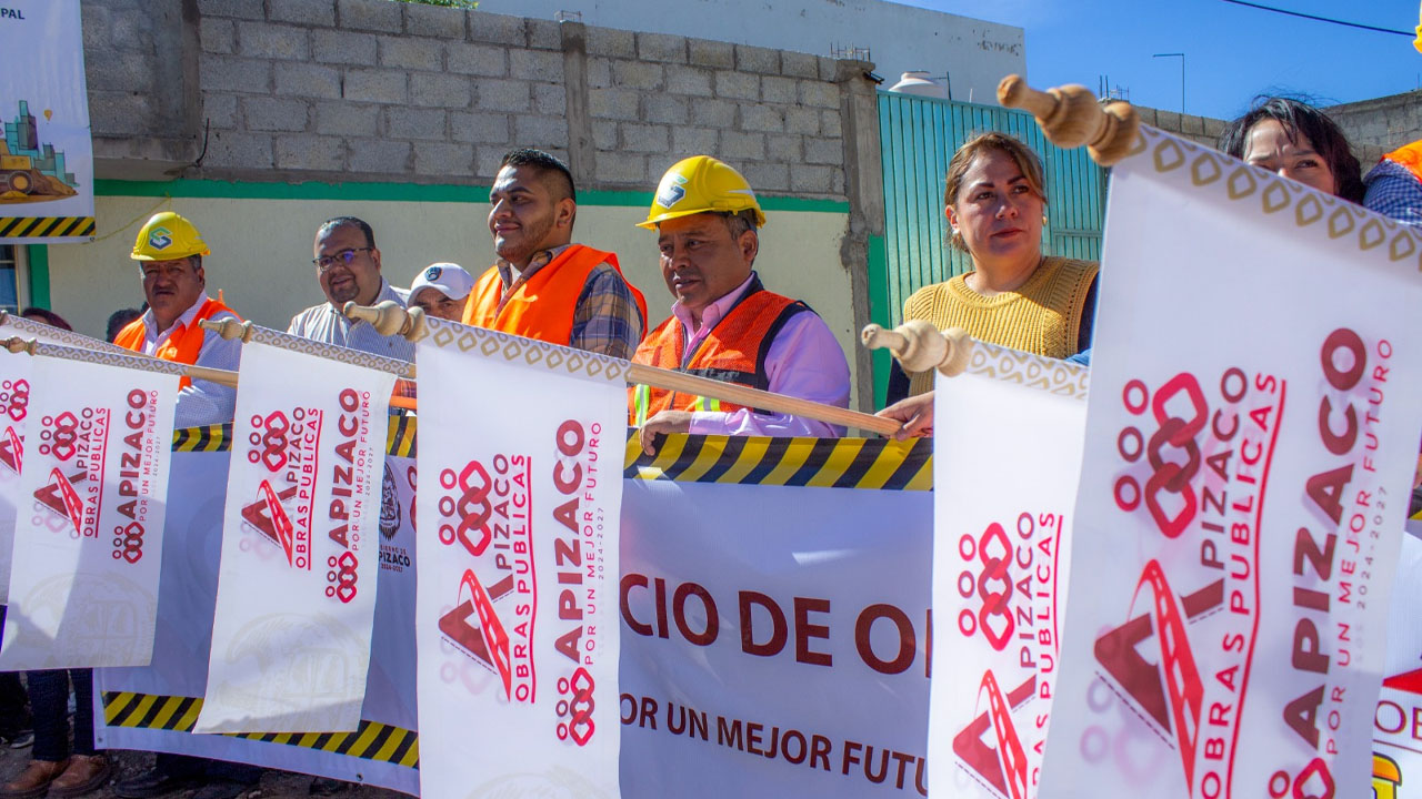 El Gobierno de Apizaco arranca obra de pavimentación con adocreto en Santa Anita Huiloac