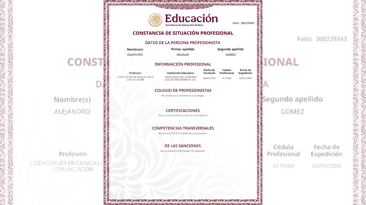 SEP actualiza sistema de consulta de cédulas profesionales; incluirá constancia con sanciones