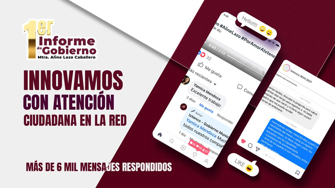 En el primer año de gobierno de Aline Lazo, Ixtenco se transformó con un modelo de atención ciudadana moderno, ágil y cercano