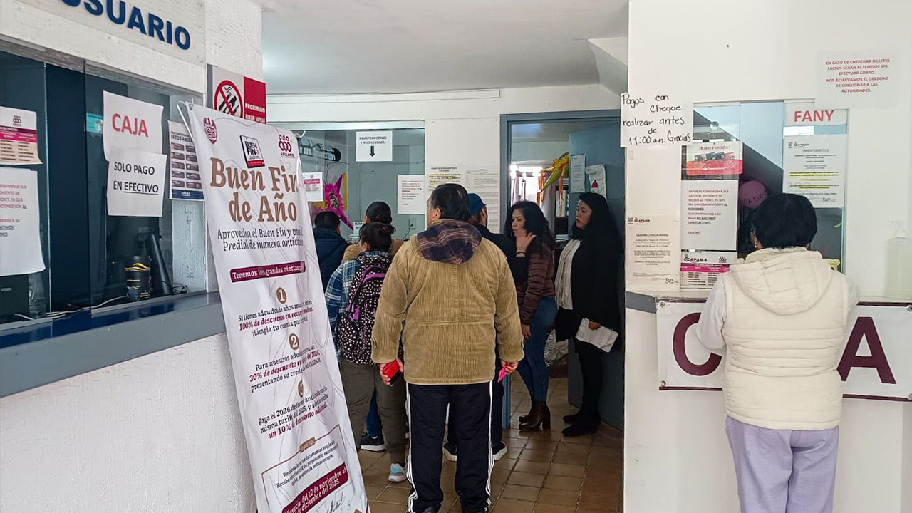 Continúan en enero los descuentos por pago anualizado del servicio de agua en Apizaco