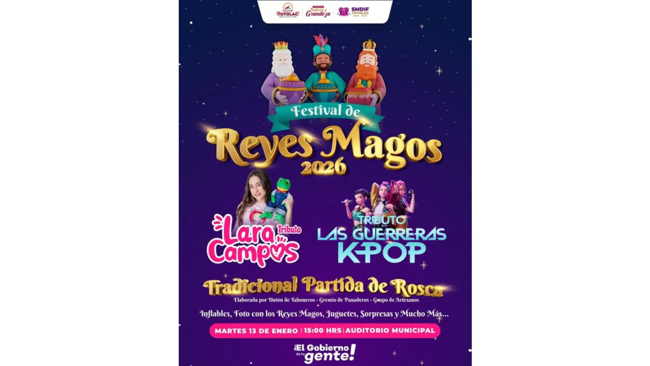 Totolac celebrará Festival de Reyes Magos con espectáculos y entrega de juguetes
