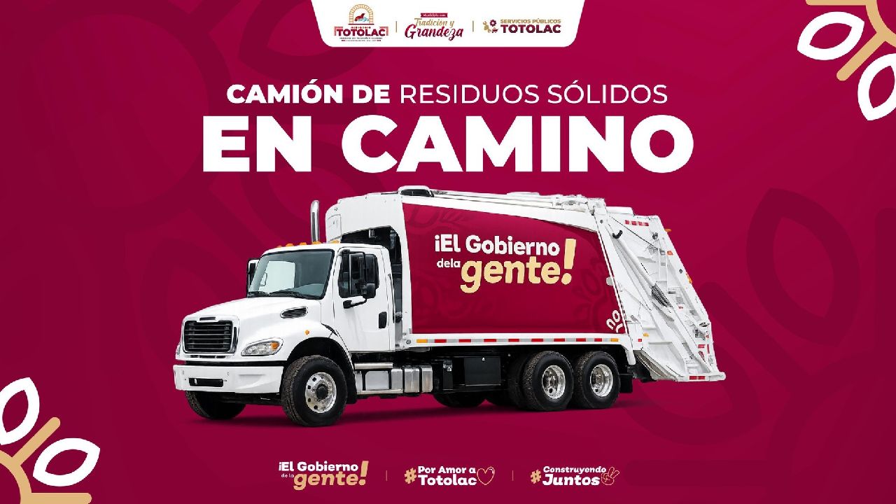 Anuncia Benjamín Atonal llegada de nuevo camión compactador a Totolac