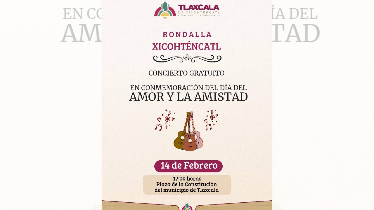 Gobierno de Alfonso Sánchez invita a celebrar el Día del Amor y la Amistad con concierto de la Rondalla Xicohténcatl
