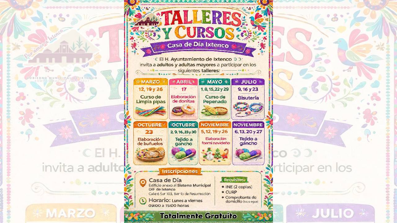 Casa de Día Ixtenco inicia actividades con talleres gratuitos para adultos y adultas mayores