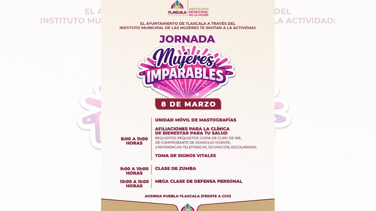 Con jornada “Mujeres Imparables” el Ayuntamiento acerca servicios de salud y actividades de empoderamiento.