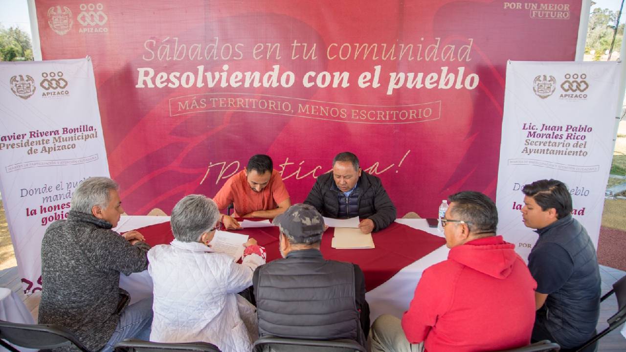 Gobierno de Apizaco realiza jornada integral de trabajo en San Luis Apizaquito