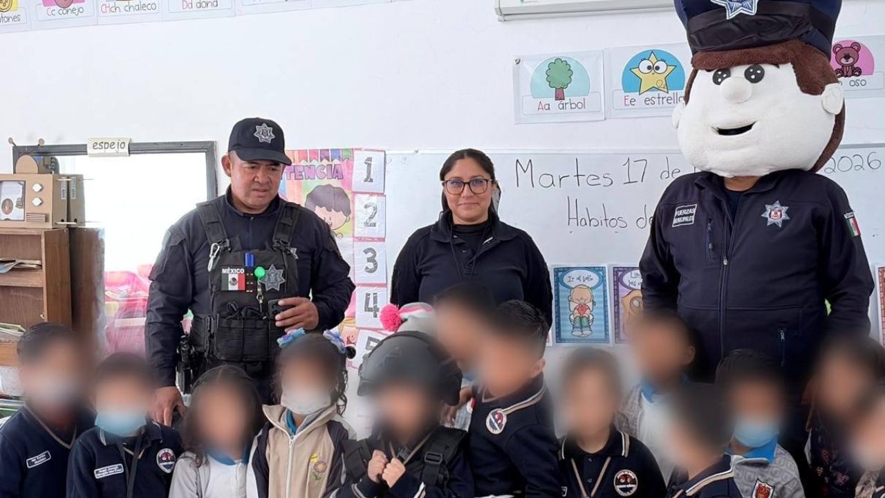 Niñas y niños de Totolac viven experiencia “Policías por un Día” con elementos de Seguridad Pública