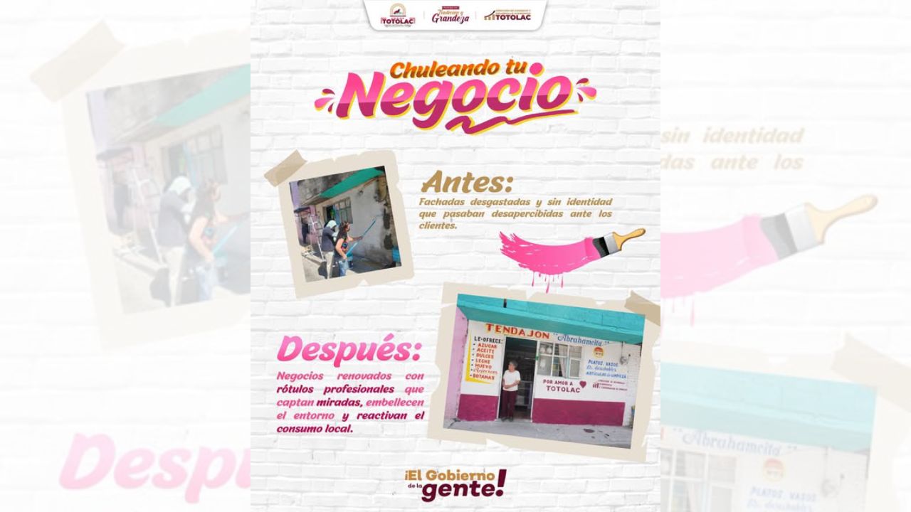 Impulsa Totolac programa “Chuleando tu Negocio” para reactivar el comercio local