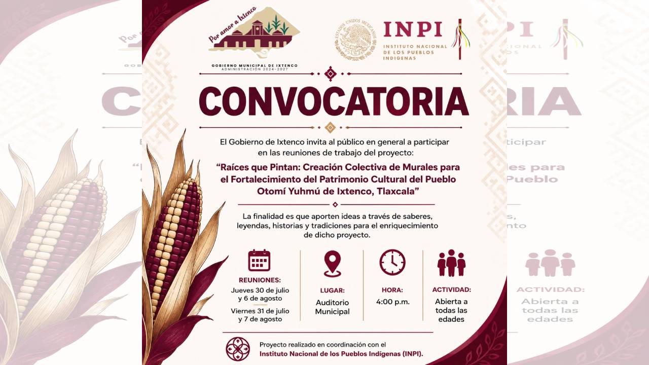 Con participación ciudadana, Ixtenco dará vida al proyecto “Raíces que Pintan”