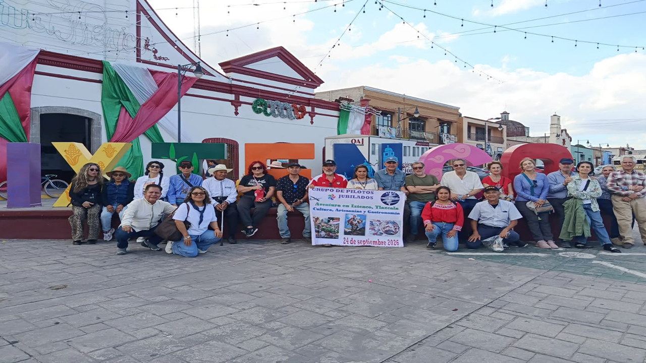 Ixtenco fortalece su promoción turística con visita de grupo de pilotos jubilados