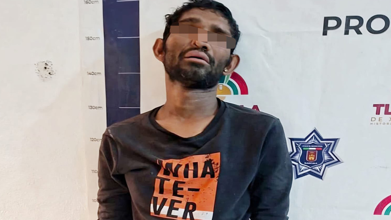 Policía Municipal de Tlaxcala detiene a masculino por alteración del orden y señalamiento por presunto allanamiento