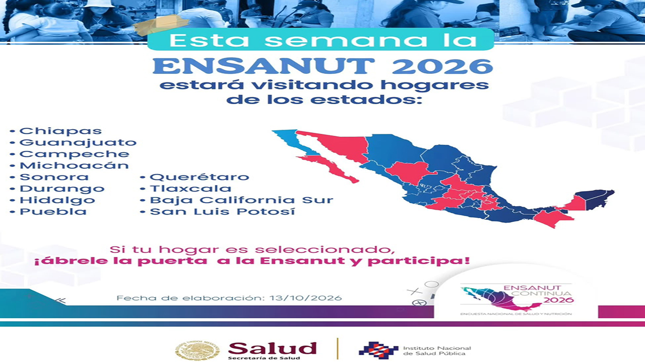 Ixtenco recibirá a brigadas de la Ensanut Continua 2026